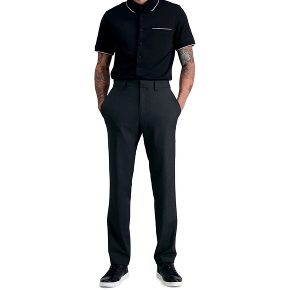 Reaction Kenneth Cole Men's Slim-Fit Stretch Premium Textured Weave Dress Pants - Picture 3 of 11